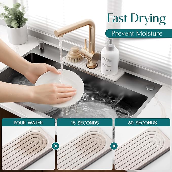 Diatomite Kitchen Faucet Mat - Image 3