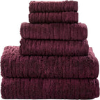 SKL Home CloudSoft 100% Cotton Luxury 6-Piece Towel Set, 600 GSM, Ultra Plush & by SKLHomebySaturdayKnightLtd