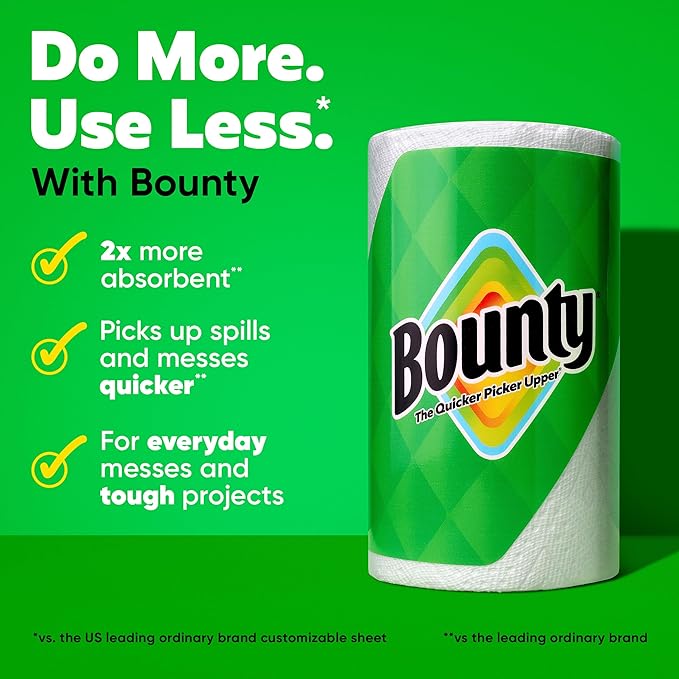 Bounty Select-A-Size Paper Towels, 2 Triple Rolls = 6 Regular Rolls - Image 2