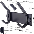 WEBI Coat Rack Wall Mounted, 2 Coat Hooks - Image 2