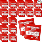 Stain Remover Wet Wipes Bulk, Individual Wrapped Clothes Portable Travel Messy by RSQAZQ