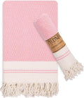 Evelynen Turkish Hand Towels for Bathroom & Kitchen Towels Decorative Set of 2 by EvelynenHome