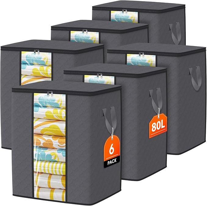 Clothes Storage Bags, 80L Large Capacity Containers by Unknown