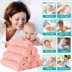 HOMEXCEL Baby Washcloths 12 Pack-Microfiber Coral Fleece Baby Bath Face Towel 7 - Image 4
