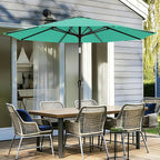 AreShark 9 FT Patio Umbrella for Outdoor, Outdoor Umbrella with Push Button Tilt and Crank, Outdoor Patio Umbrellas with 8 Sturdy Ribs for Market, Garden, Deck, Backyard, Pool (Peacock Blue) - Image 2