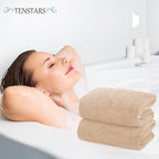 TENSTARS Silk Hemming Bath Towels - Image 5
