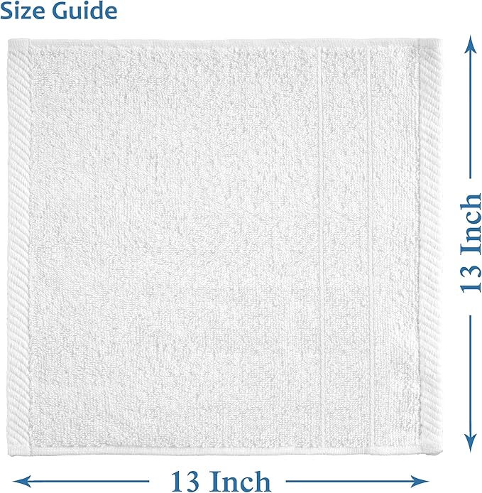 Casa Platino White Washcloths 12 Pack - Image 3