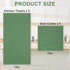 Homaxy 100% Cotton Kitchen Towels and Dishcloths Set - Image 3