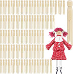 TOPZEA 100 Pack Round Wooden Clothespins, Old Fashioned Unfinished Wood Doll by TOPZEA