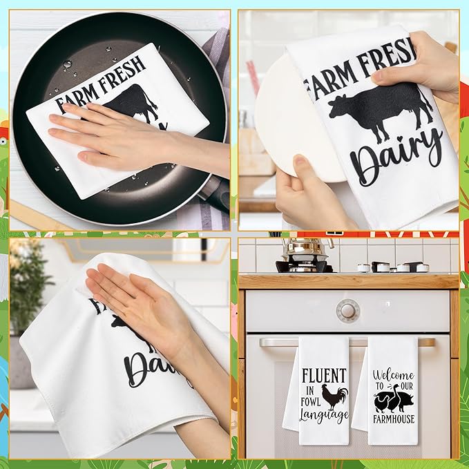 GROBRO7 Farm Animals Hand Towel - Image 7