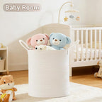 Tall Laundry Basket with Handles, 88L Portable Dirty Clothes Hamper, Boho - Image 4