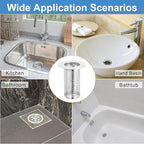uxcell 3 Pack Shower Drain Strainer, 3.1" x 2.2" Stainless Steel Floor Drain - Image 7