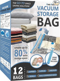 12 Pack Space Saver Bags Compression Storage Bags by CozyEssential