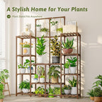 Plant Stand Indoor Outdoor 63" Tall Plant Shelf for Plants 12-Tier Large Plant Sheves for Living Room Heavy Duty Plant Rack Garden Balcony Patio Hanging Planter - Image 2