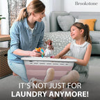 BROOKSTONE 11 GALLON XL 24" Collapsible Laundry Basket & Clothes Hamper - Image 5