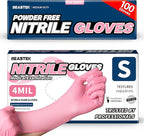 Beastek Nitrile Disposable Exam Gloves, 4Mil 100Ct Powder-Free Latex-Free by Beastek