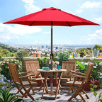 Blissun 7.5 ft Patio Umbrella, Yard Umbrella, Outdoor Market Umbrella with Push Button Tilt Crank (Red) - Image 6