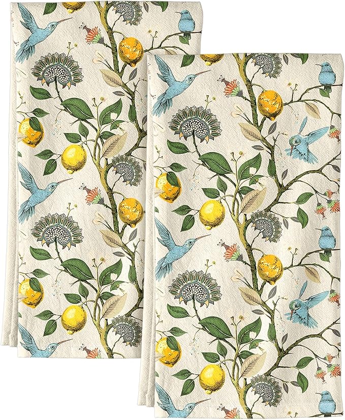 Flour Sack Kitchen Towels Set of 2-18x26 Cotton Dish Towels by MissAdola