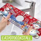 Chrismas Sink Splash Guard Faucet Mat Christmas Absorbent Fast Drying Mat Sink - Image 4