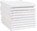 KAF Home White Kitchen Towels, 10 Pack, 100% Cotton by KAFHome