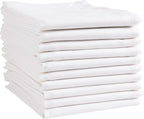 KAF Home White Kitchen Towels, 10 Pack, 100% Cotton by KAFHome