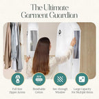 Premium 60” Cotton Garment Bag For Hanging Clothes And Storage | Wide 6” Gusset - Image 8