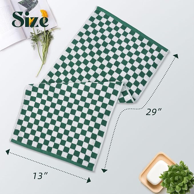 Jacquotha Green Hand Towels 4 Pack, Cotton Decorative Bathroom Hand Towel & - Image 5