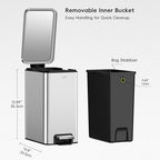 EKO Small Bathroom Trash Can - Image 2
