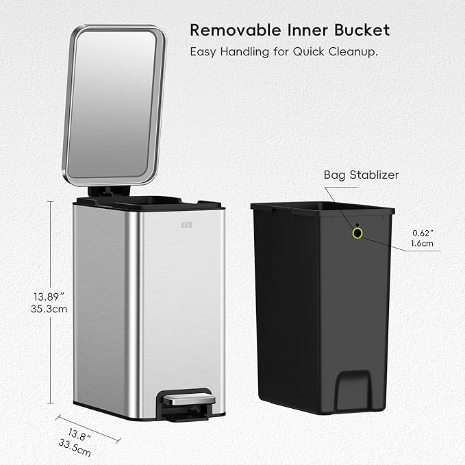 EKO Small Bathroom Trash Can - Image 2