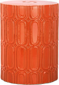 Safavieh Melody Glazed Ceramic Decorative Garden Stool, Orange by SAFAVIEH