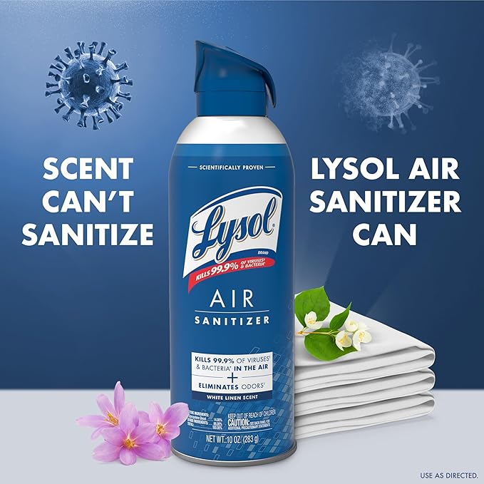 Lysol Air Sanitizer Spray with Bacterial Odor Eliminator - Image 2