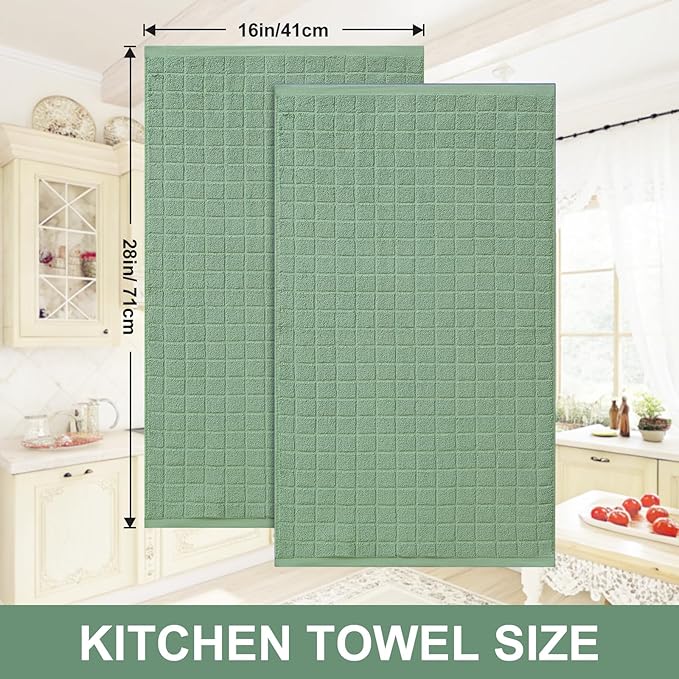 Homaxy Premium Cotton Kitchen Towels 16"x 28", Large Natural Ring Spun 390 GSM - Image 5