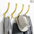 4 Pack Gold Large Wall Hooks For Hanging Heavy Duty, Coat Wall, Hanger Mounted by saffruff