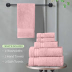 Elegant Comfort Luxury 6-Piece Towel Set, Premium Soft 100% Turkish Cotton - Image 4