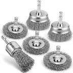 6Pcs Professional Wire Wheel, Carbon Steel Wire Brush by Unknown
