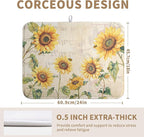 Spring Summer Dish Drying Mat Sunflower Kitchen Dish Drying Pad Absorbent - Image 4