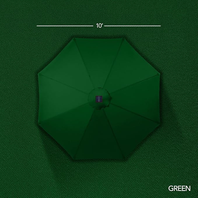 Best Choice Products 10ft Offset Cantilever Hanging Market Patio Umbrella, Smooth 360° Rotation, 8 Sturdy Ribs, Easy Adjustment - Green - Image 8