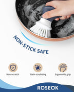 Dish Scrub Brush, Self-Standing Palm Brush - Image 4