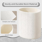Trash Can, 1.6 Gallon Small Bathroom Trash Can, Simple Oval Stone Look Garbage - Image 2