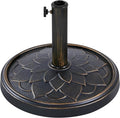Yaheetech 18'' Patio Umbrella Base 26.5lbs Heavy Duty Antiqued Outdoor Market Umbrella Stand All-Weather Resin Umbrella Base for Garden & Yard, Bronze by Yaheetech