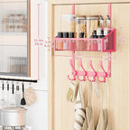 Over The Door Hooks Organizer, Coat Rack Over The Door Storage Hanger Towel Rack - Image 7