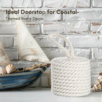 Elegant White Cotton Rope Door Stopper - Image 7