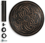Backyard Expressions 26.5 lb Round Heavy Duty Patio Umbrella Base – Weather Resistant Calcium Carbonate Resin with Bronze Weave Design – Fits 1.5" to 2" Poles, Easy Assembly, UV & Fade Resistant - Image 5
