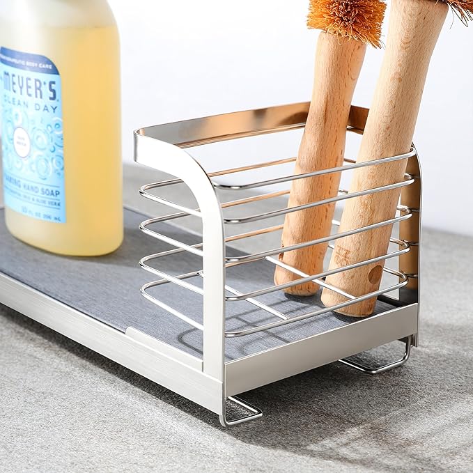 Wipe-Free Sink Organizer with Drying Stone, Instant Dry Sink Caddy Organizers - Image 2