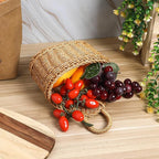 Woven Hanging Storage Basket for Kitchen 9.64X7.48X3.93In Rattan Wall Basket - Image 7