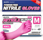Beastek Nitrile Disposable Exam Gloves, 4Mil 100Ct Powder-Free Latex-Free by Beastek