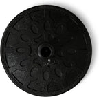 Backyard Expressions 20 lb Round Patio Umbrella Base – Heavy Duty Resin-Coated Calcium Carbonate Stand with Adjustable Pole Adapters Fits 1.5"–2" Poles, Weather-Resistant, Black Finish - Image 4
