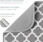 S&T INC. Dish Drying Mat, 16” x 18”, Absorbent Microfiber Kitchen Counter Mat - Image 3