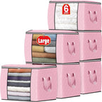 Fab totes 24 Gallons Clothes Storage, Foldable Thick Fabric Blanket Storage Bags by Fabtotes