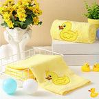 2 Pcs Rubber Ducky Hand Towels Yellow Bathroom Decor 14x29 Inch Embroidered - Image 6